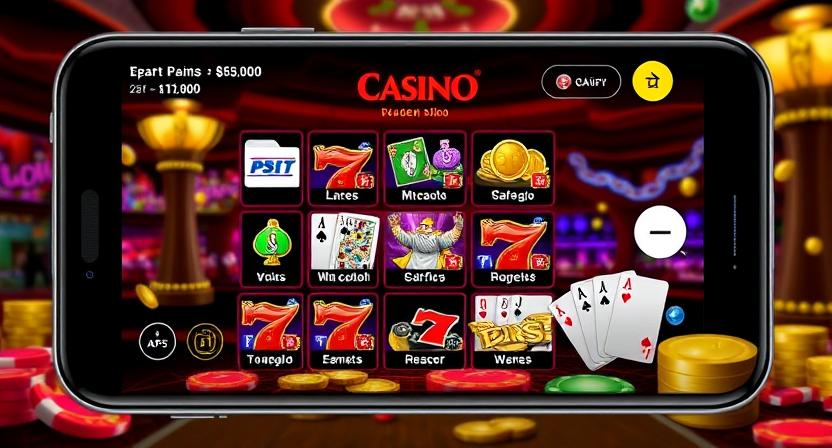 WAGIPLUS mobile casino app interface